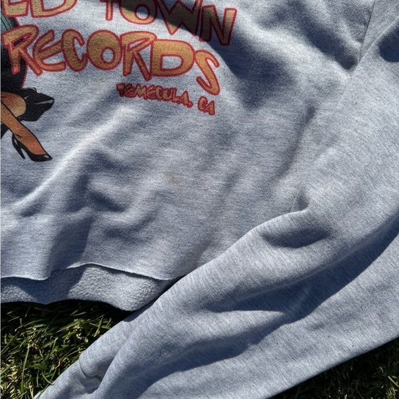 Y2K Old Town Records Women’s Cropped Hoodie - Picture 3 of 4